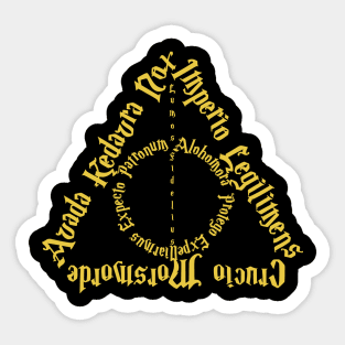 Gold Script Bold Design Sticker